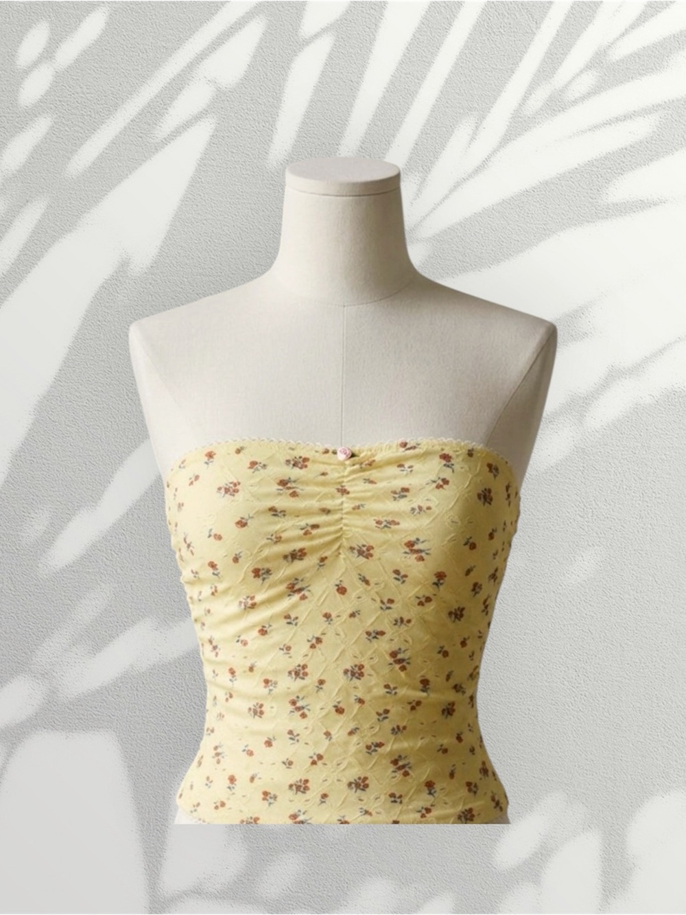 🧸 Vintage Coquette Floral Tube Top / Top XS 🧸